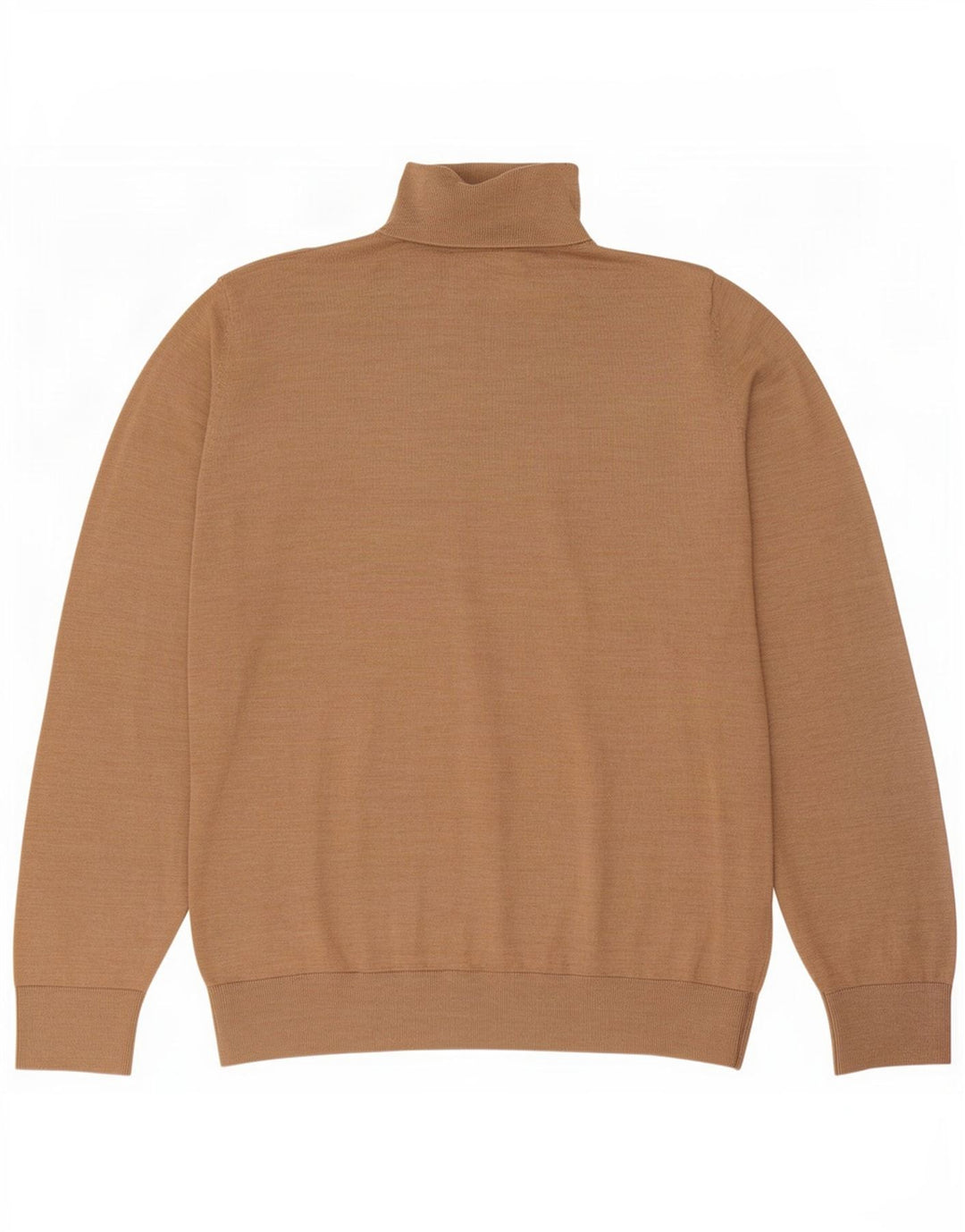Gap Jersey con cuello vuelto para hombre, talla grande, de lana merino moteada en color beige
