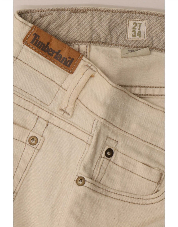 Vaqueros rectos Timberland para mujer W27 L28 de algodón blanco roto