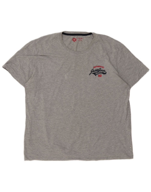 Jack & Jones Camiseta Hombre Top 2XL Gris Algodón
