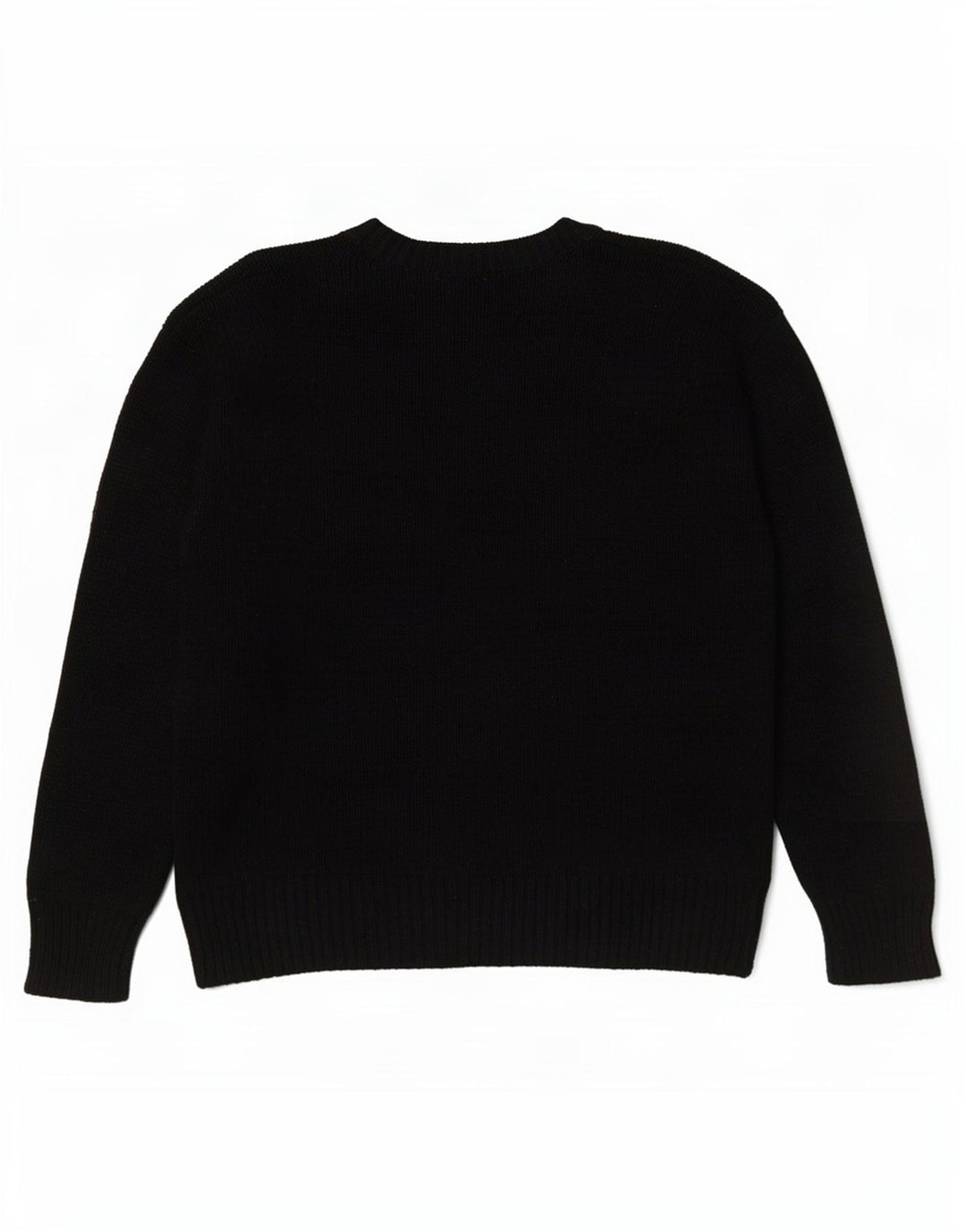 Zara - Jersey extragrande con cuello redondo para mujer, talla 40, poliéster negro grande