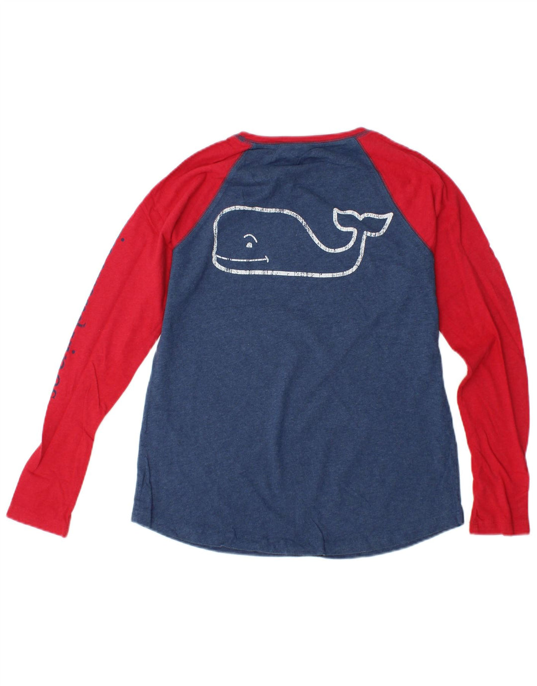 VINEYARD VINES Top gráfico para mujer de manga larga UK 6 XS Bloque de color azul