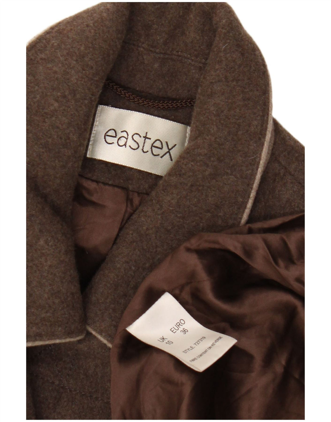 Eastex Trenca para Mujer UK 10 Small Lana Marrón