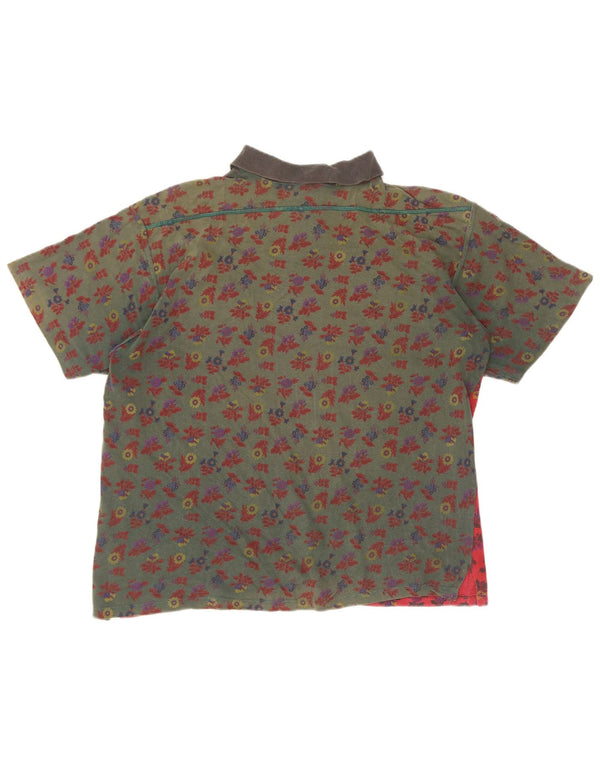 Meeting Polo De Hombre De Algodón Floral Rosa Grande