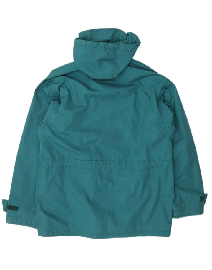 BELFE Womens Hooded Windbreaker Jacket EU 44 XL Blue Polyester