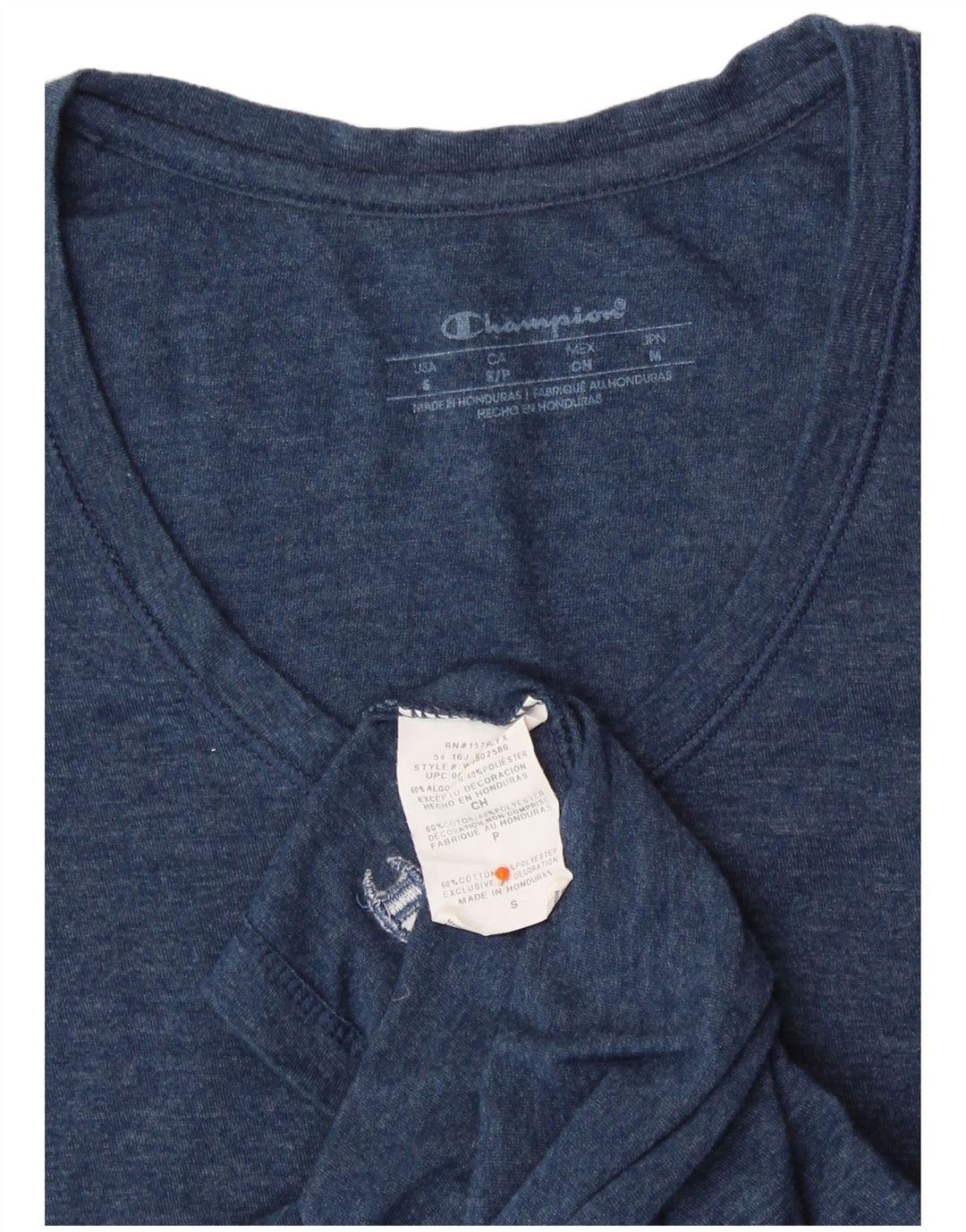 CHAMPION Camiseta para mujer Top UK 8 Small Blue Cotton