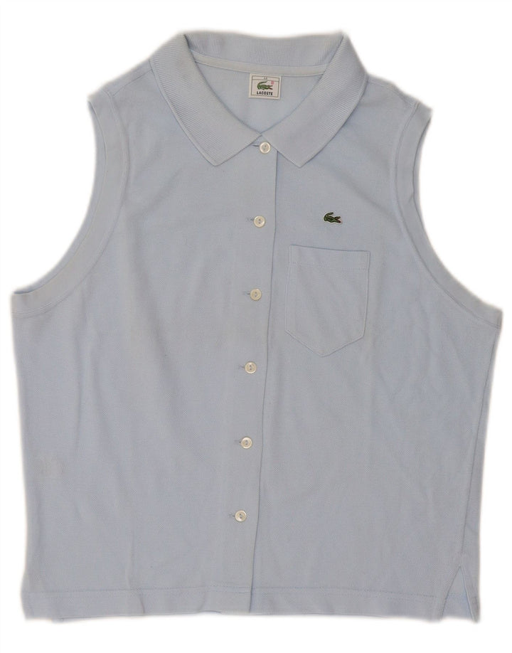Blusa Lacoste Mujer Sin Mangas Talla 44 Algodón Azul Grande