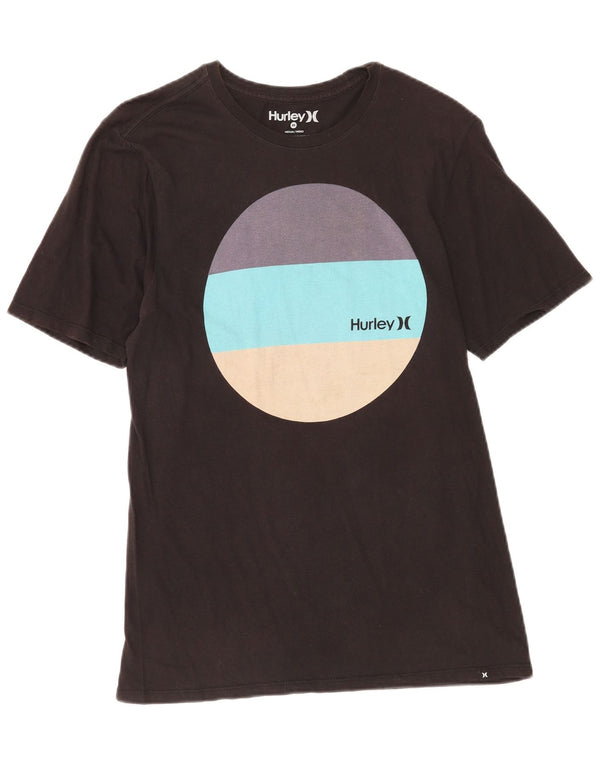 Hurley Camiseta Gráfica Para Hombre Top Mediano De Algodón Negro