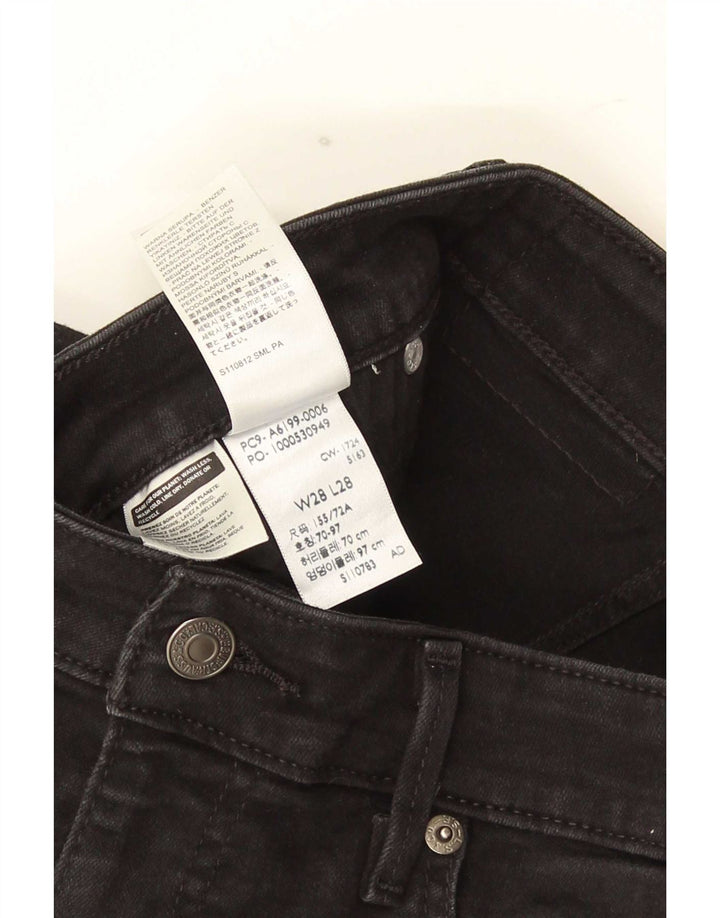Vaqueros Levi's 712 Slim para mujer W28 L28 Algodón negro