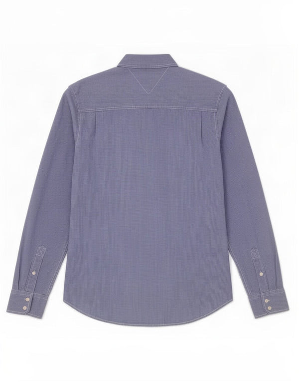 Camisa Tommy Hilfiger Hombre XL Algodón Vichy Azul