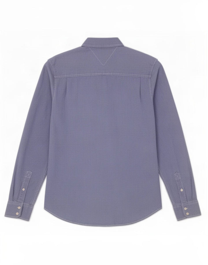Camisa Tommy Hilfiger Hombre XL Algodón Vichy Azul