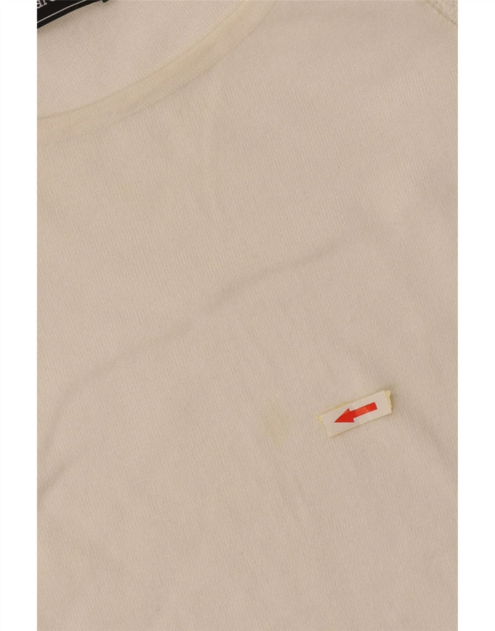Roccobarocco Blusa corta para mujer UK 8 Small White