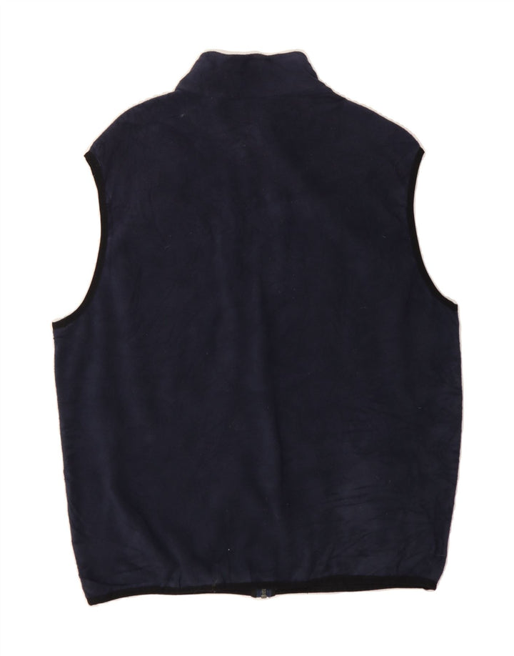 IZOD Mens Fleece Gilet UK 38 Medium Navy Blue Polyester Vintage Izod and Second-Hand Izod from Messina Hembry 