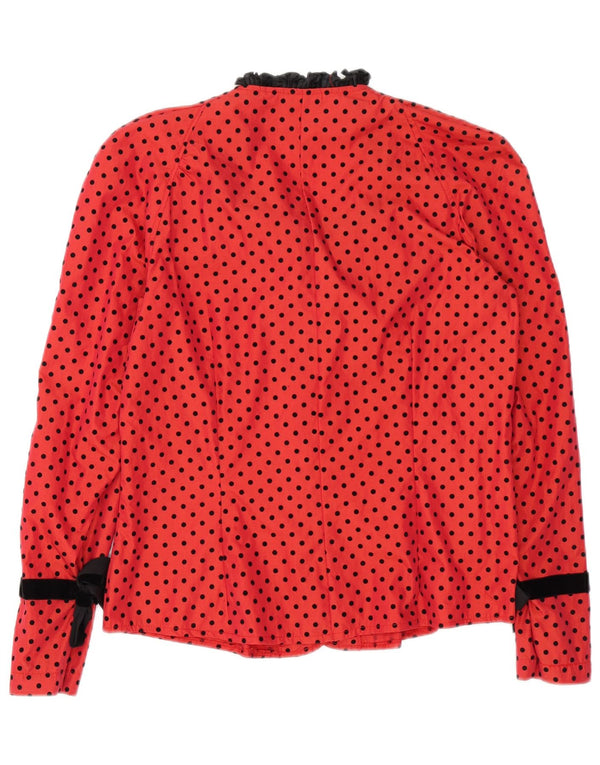 Primavera Firenze Blusa para mujer US 3 Small Red Spotted Poliéster