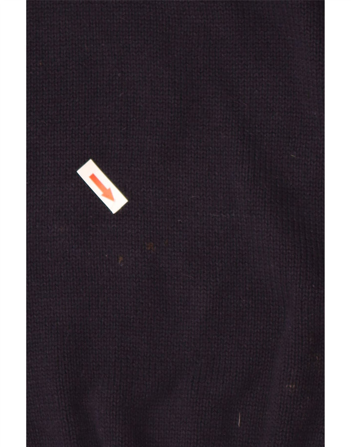 Marks & Spencer - Jersey de cuello redondo para hombre, color azul marino mediano