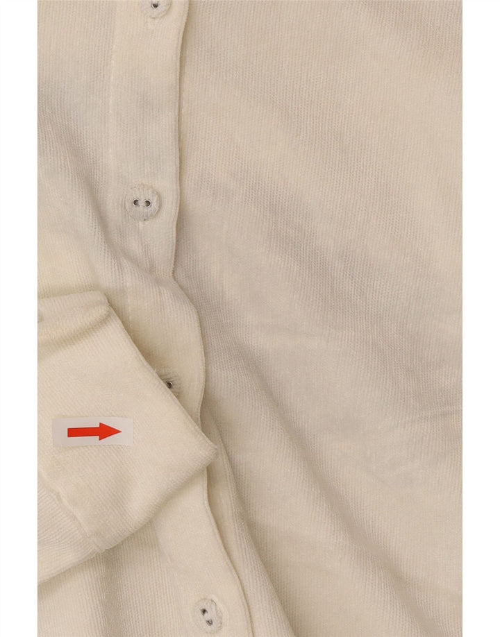 Zara Mujer Camisa Extragrande UK 44 Mediano Blanco Poliéster