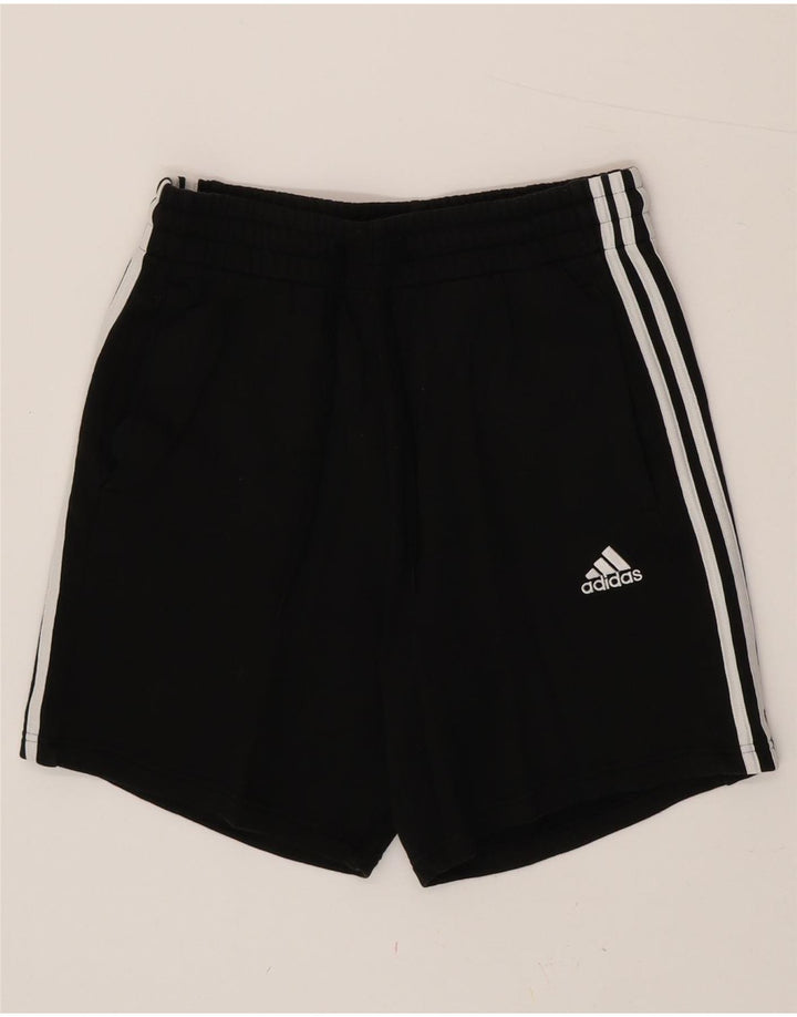 Adidas - Pantalones cortos deportivos para hombre, algodón negro mediano
