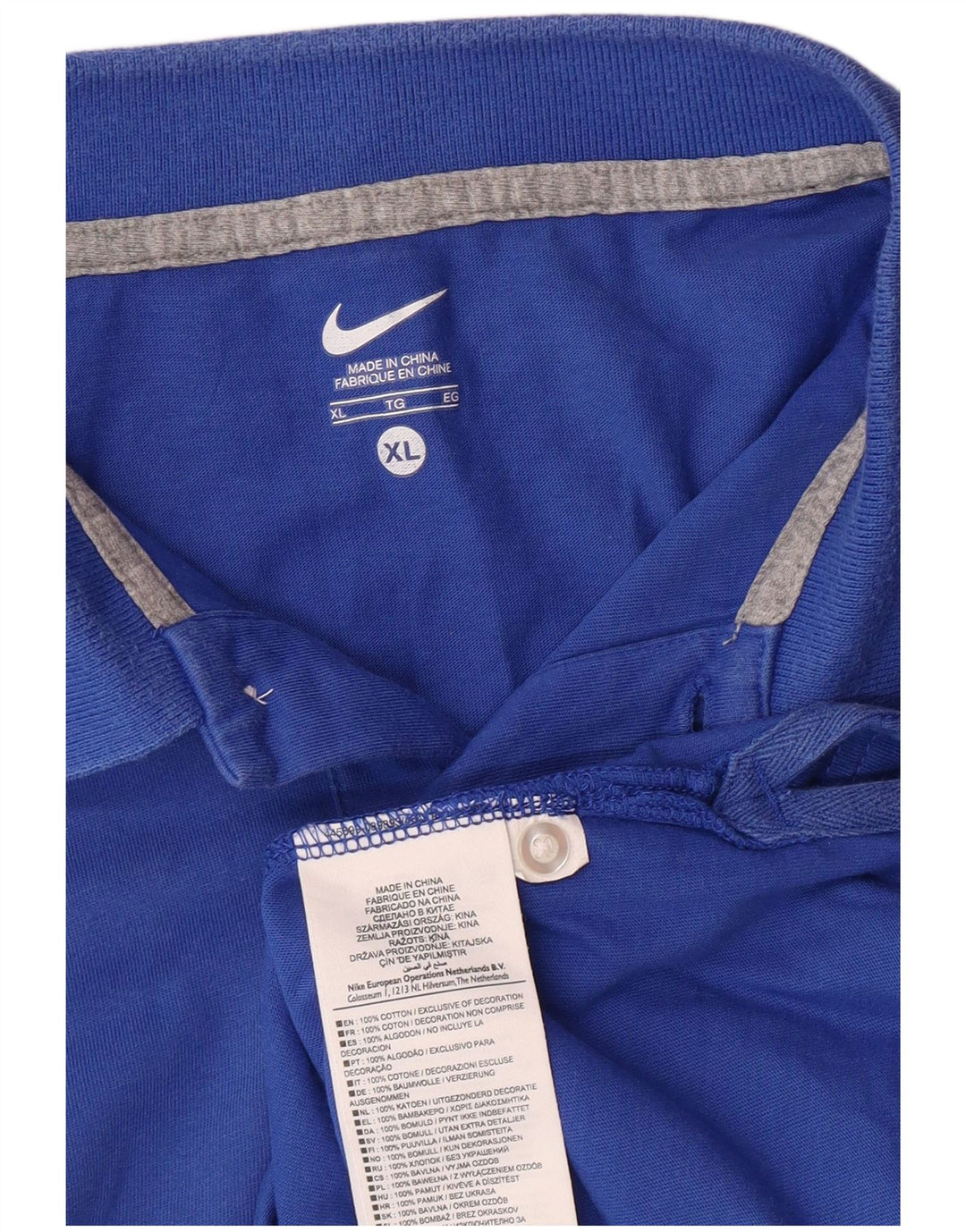 Polo NIKE Hombre XL Algodón Azul