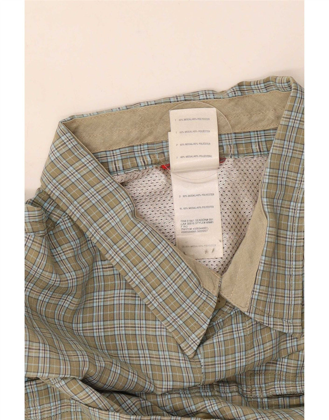 The North Face Camisa Manga Corta Hombre XL Green Check Modal