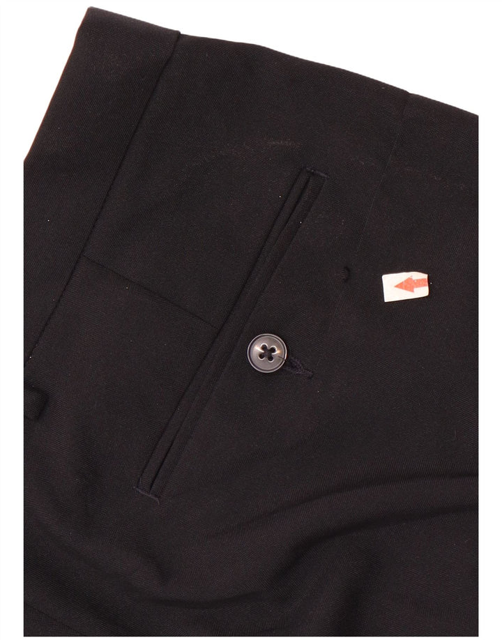 Marks & Spencer Pantalón de traje de corte regular para hombre W34 L33 Poliéster azul marino