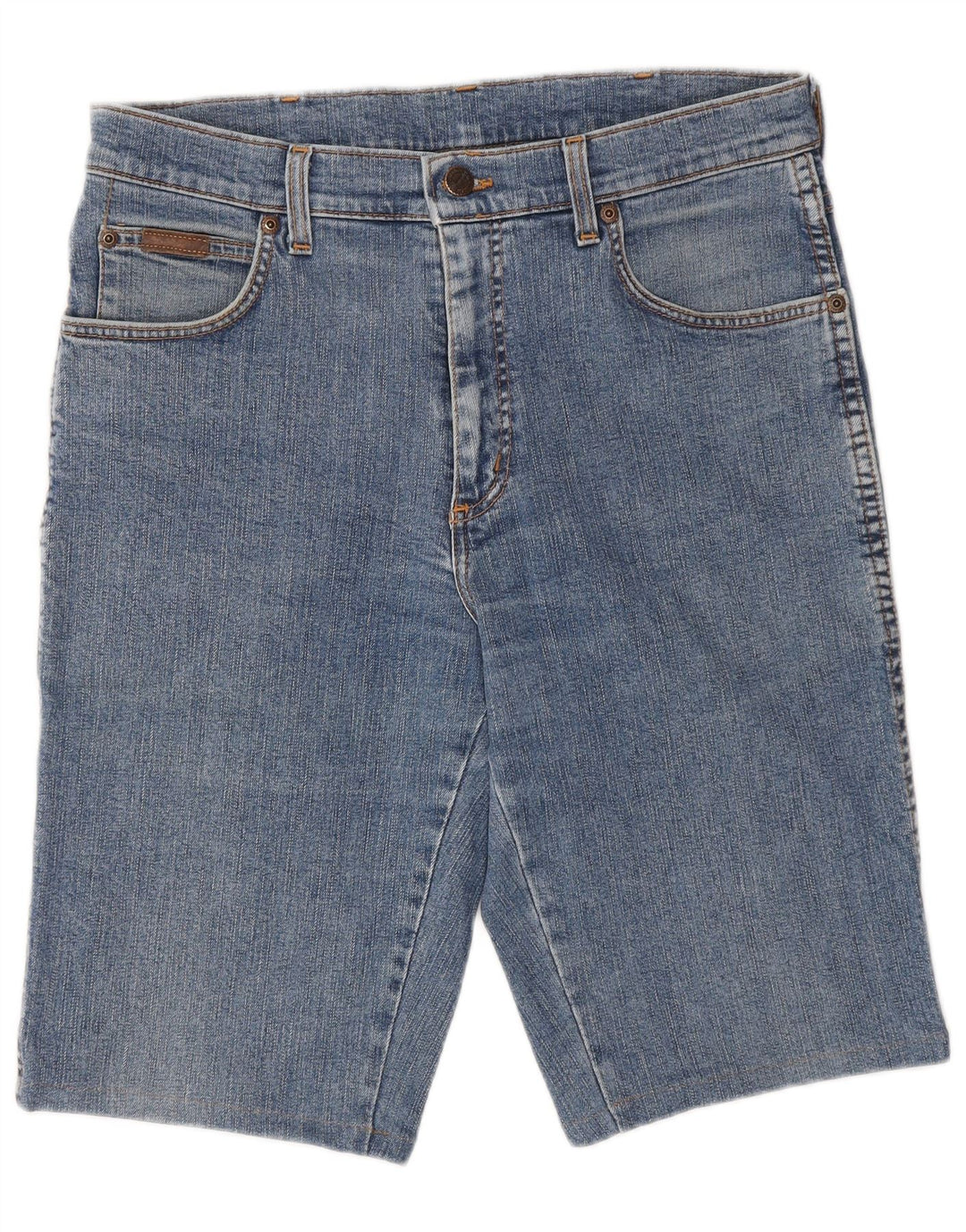 WRANGLER Shorts vaqueros para hombre W33 Algodón azul medio