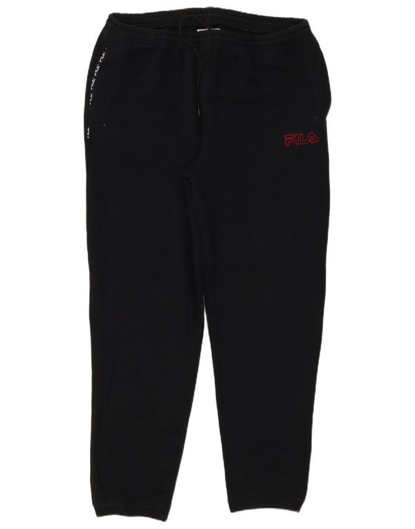 Fila Hombre Pantalones De Chándal Gráfico Joggers XL Algodón Negro