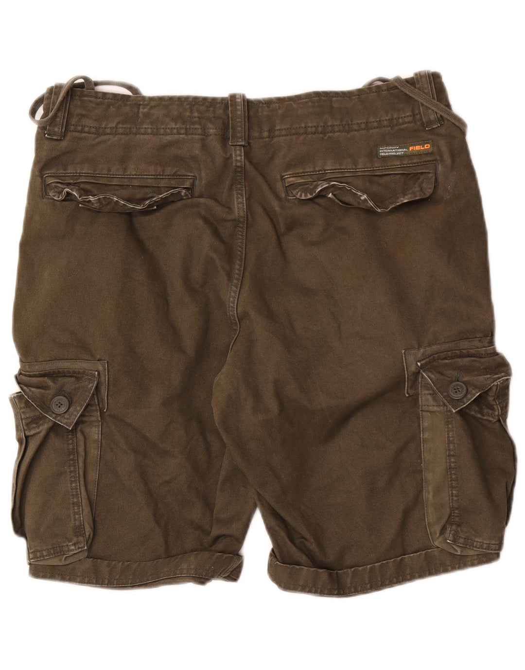 Superdry Shorts Cargo Para Hombre W32 Algodón Caqui Medio