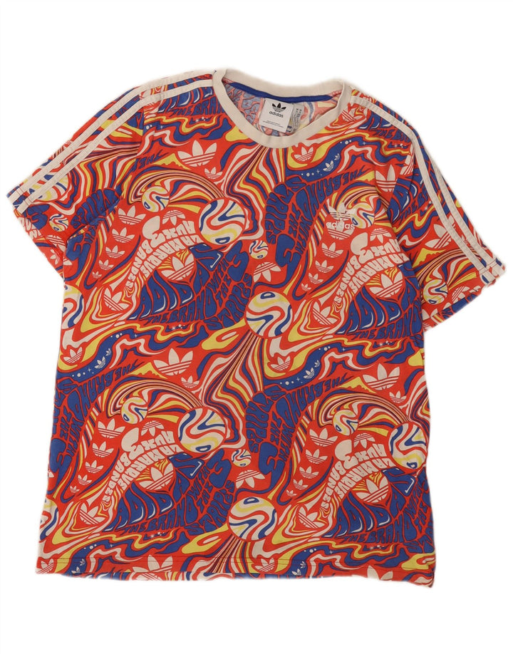 Adidas - Camiseta gráfica para hombre, talla mediana, algodón multicolor