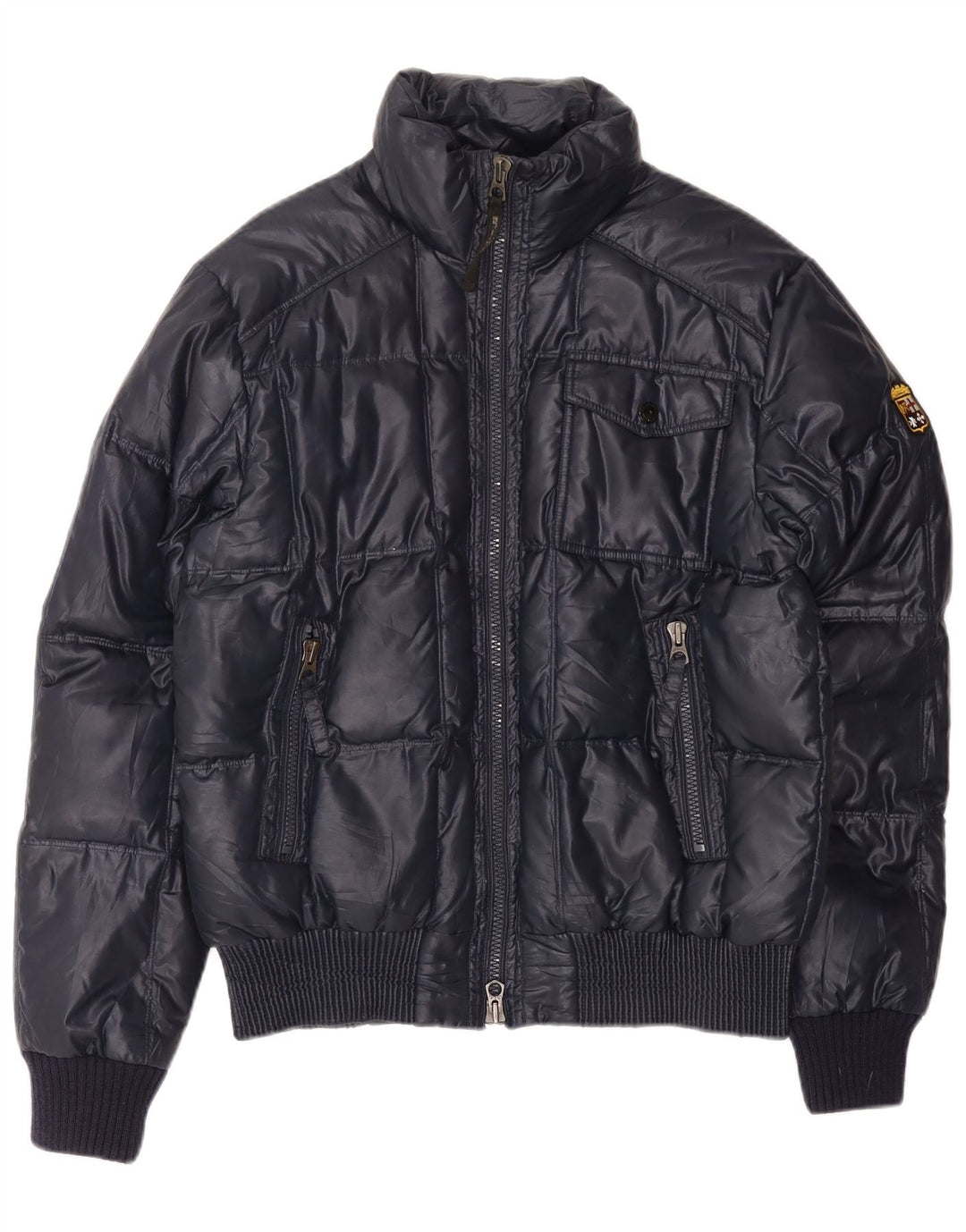 Marina Militare Chaqueta acolchada para hombre UK 40 Large Poliéster azul marino