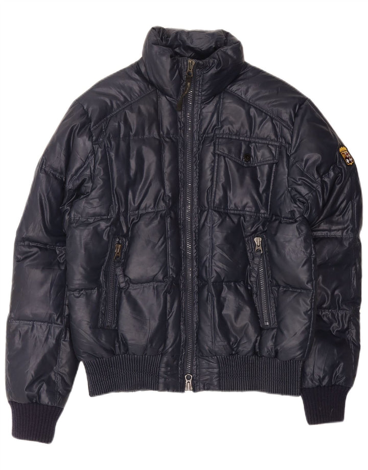 Marina Militare Chaqueta acolchada para hombre UK 40 Large Poliéster azul marino