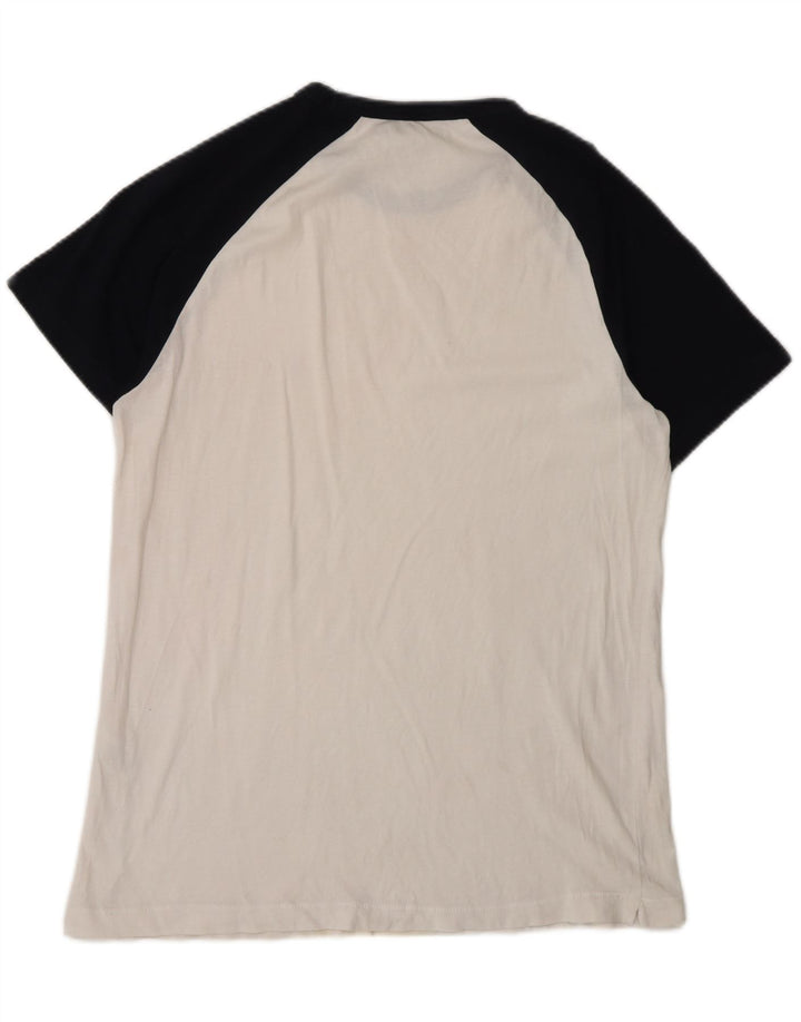 Camiseta de mujer French Connection Top grande de algodón color block blanco