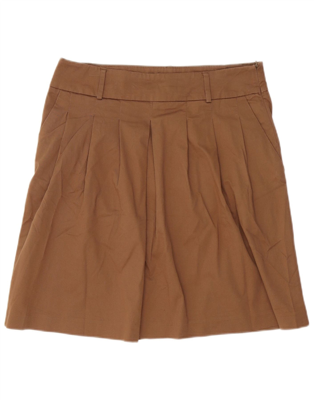 Zara Mujer Falda Plisada Acampanada Grande W34 Marrón