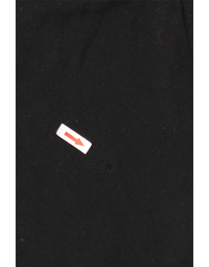 Fred Perry Jersey Con Cuello En V Para Hombre Lana Merino Negra Mediana