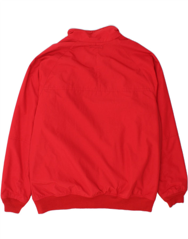 LANDS END Mens Bomber Jacket UK 40 Large Red Nylon Vintage Lands End and Second-Hand Lands End from Messina Hembry 