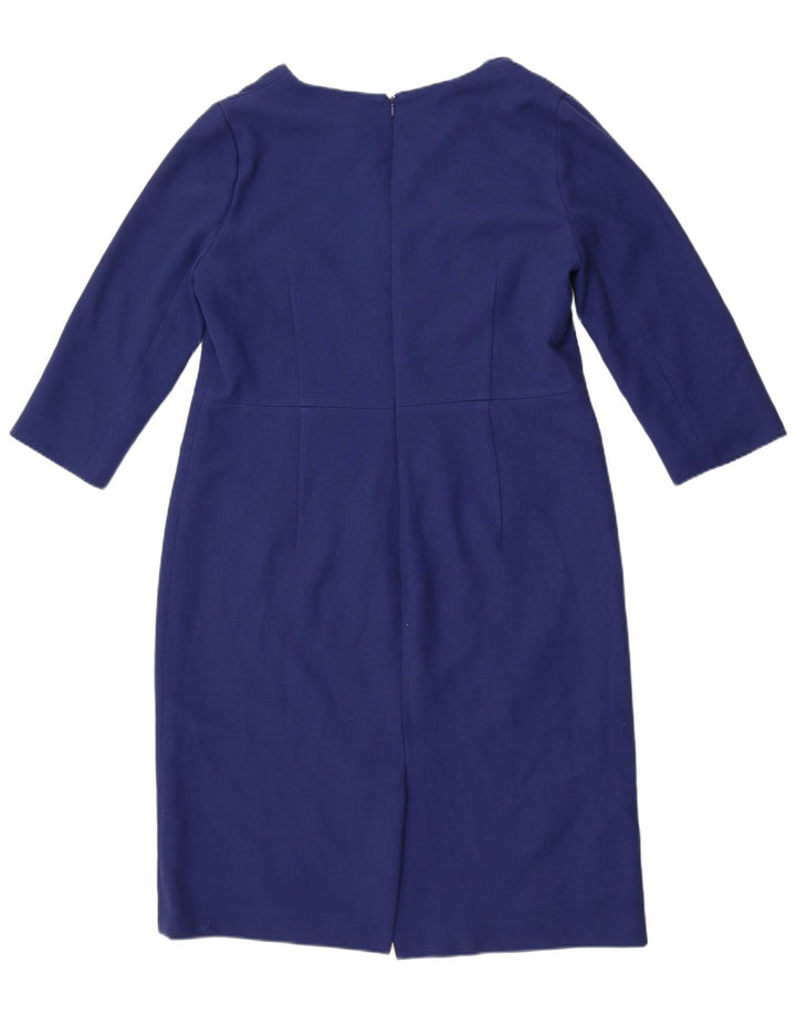 Hobbs Vestido tubo de manga 3/4 para mujer UK 46 Poliéster azul grande