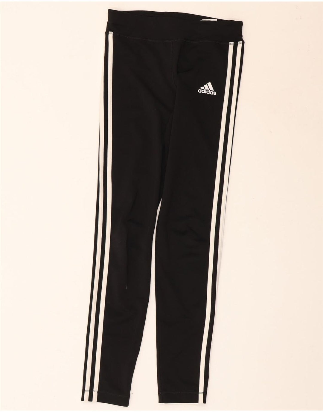 ADIDAS Girls Climalite Leggings 13-14 Years Black Polyester