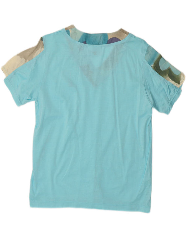 AUSTRALIAN L'ALPINA Camiseta de mujer Top IT 40 Small Azul Colorblock Algodón