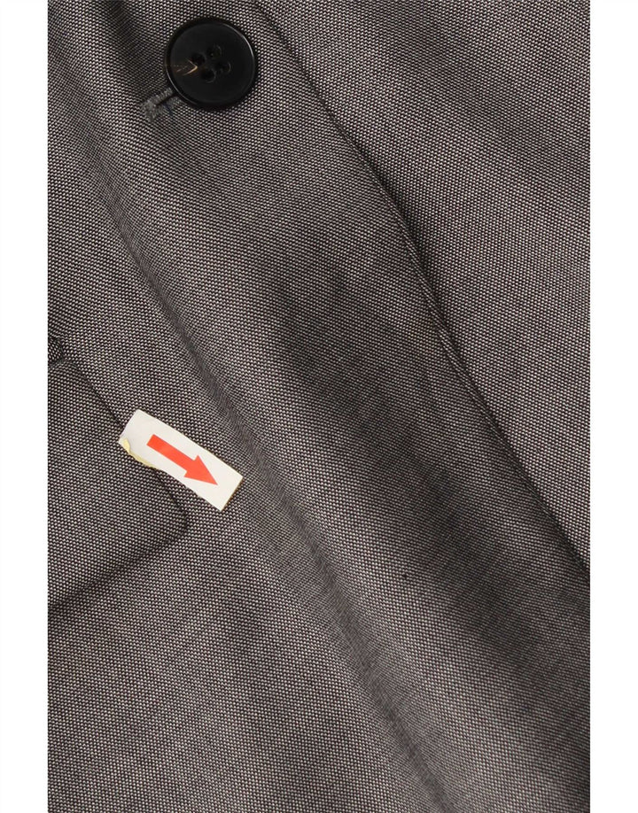 Hugo Boss Chaqueta Blazer de 2 Botones para Mujer Reino Unido 42 Lana Gris Mediana