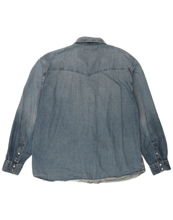 WRANGLER Camisa vaquera para hombre 2XL Algodón azul