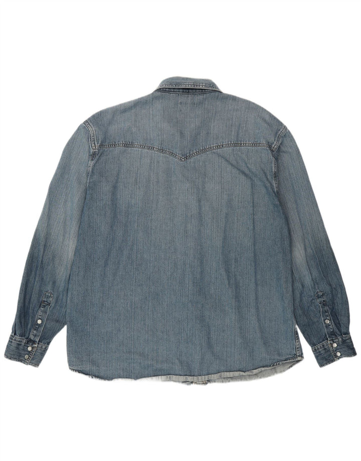 WRANGLER Camisa vaquera para hombre 2XL Algodón azul