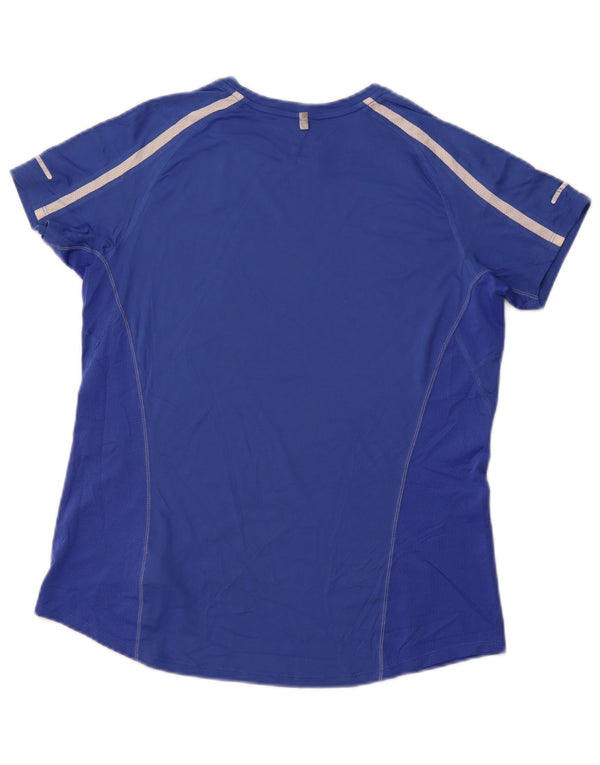 NIKE Camiseta Dri Fit para Mujer UK 40 Grande Poliéster Azul