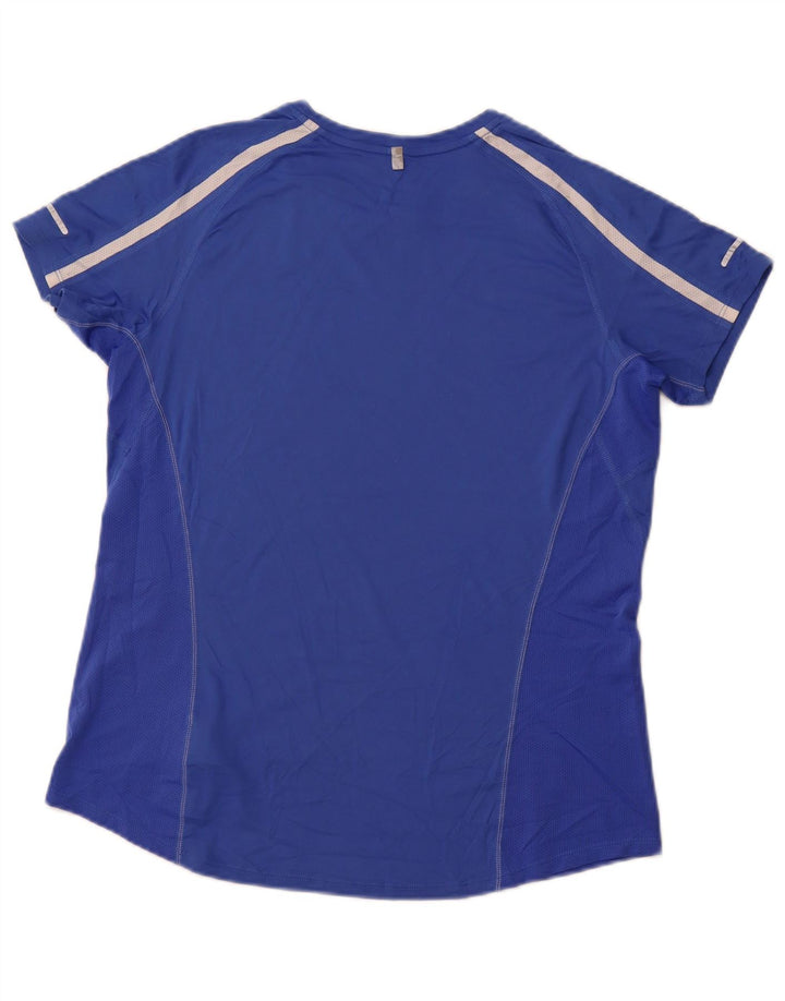 NIKE Camiseta Dri Fit para Mujer UK 40 Grande Poliéster Azul