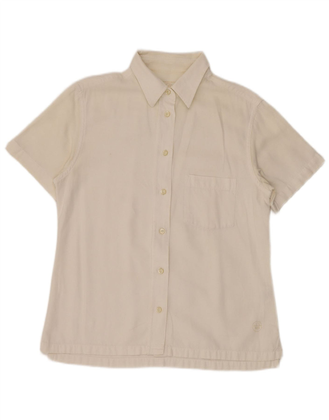 MURPHY & NYE Camisa de manga corta Marine Heritage para mujer UK 40 Medium White