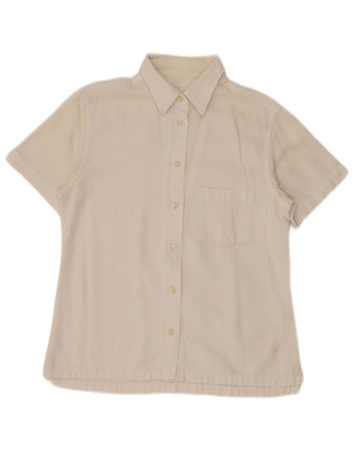 MURPHY & NYE Camisa de manga corta Marine Heritage para mujer UK 40 Medium White