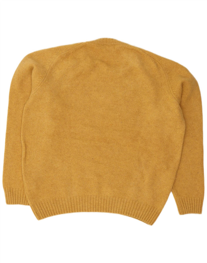Zara Hombre Jersey Cuello Redondo Jersey XL Lana Amarilla