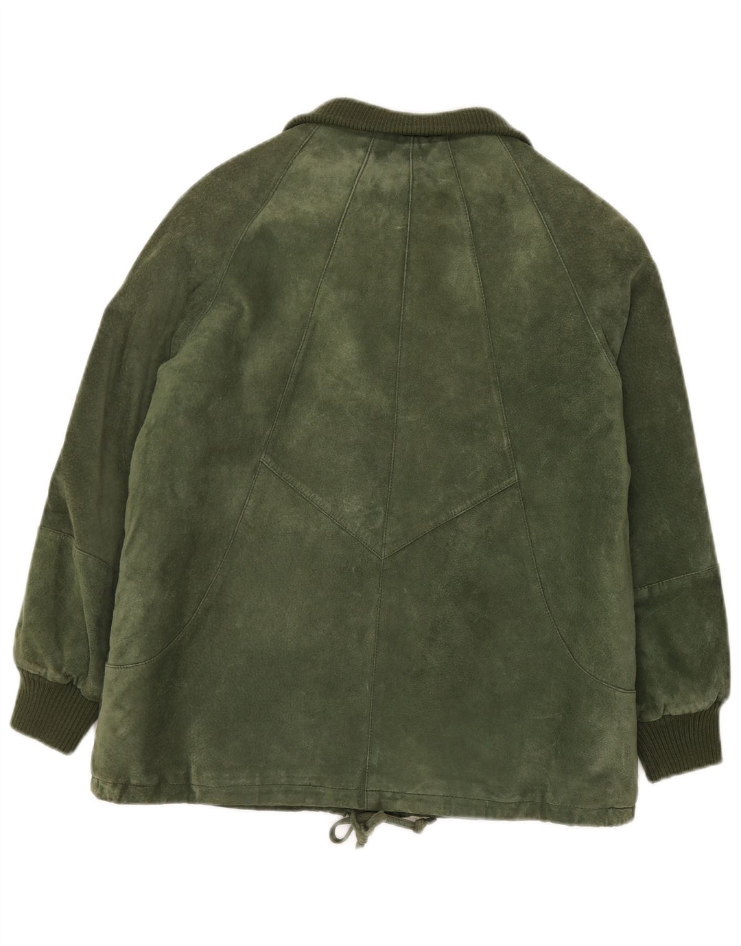 C&A Chaqueta de ante Sherpa para mujer EU 42 Cuero verde grande