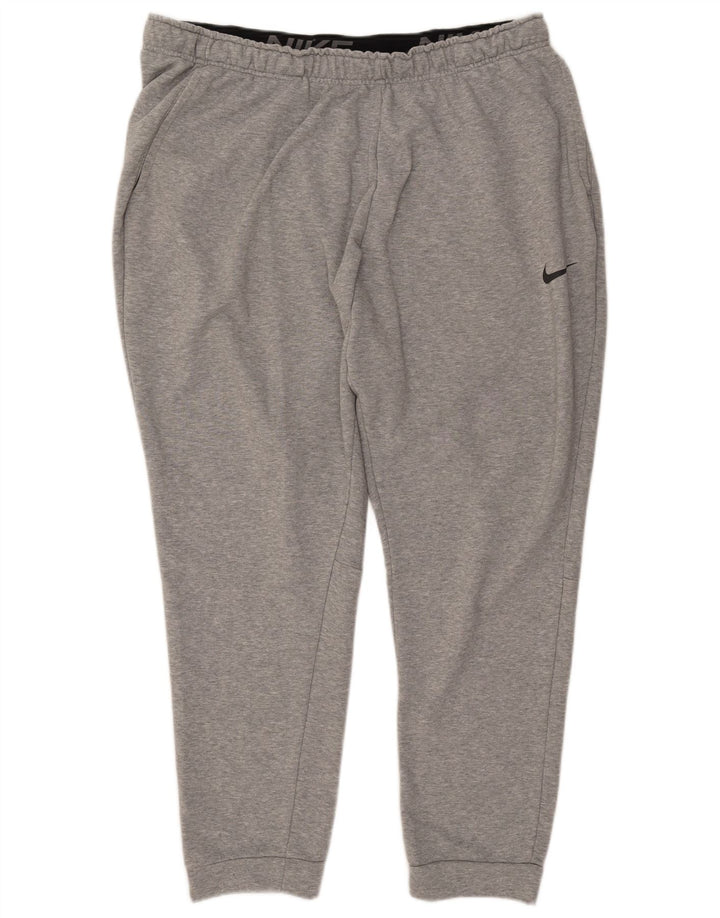 NIKE Hombre Dri Fit Chándal Pantalones Joggers 3XL Gris Algodón