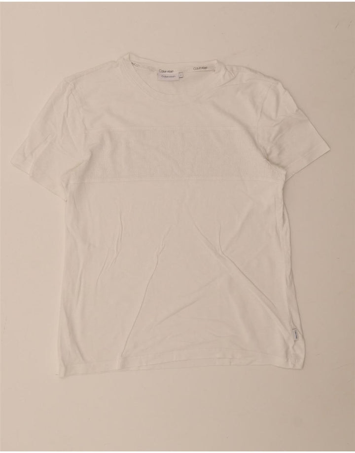 Calvin Klein - Camiseta gráfica para hombre, talla grande, color blanco