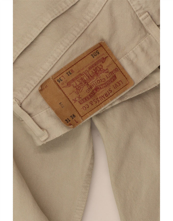 Levi's Hombre 501 Pantalones Casuales Rectos W31 L30 Beige