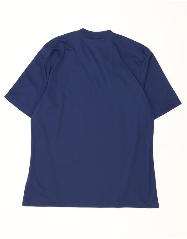 Adidas Hombre Climalite Camiseta Top XL Azul Marino Rayas Poliéster