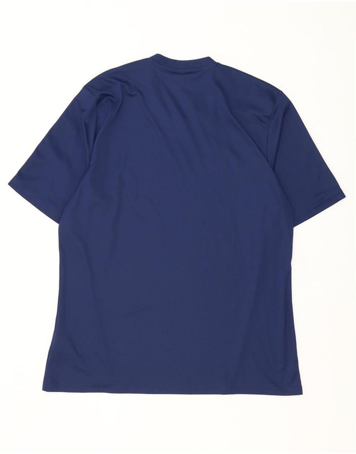 Adidas Hombre Climalite Camiseta Top XL Azul Marino Rayas Poliéster